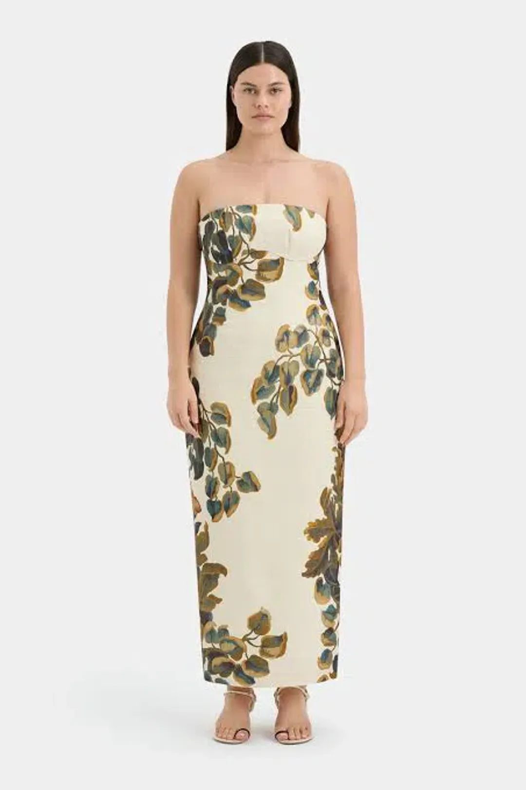 SIR Evalita Column Dress Midi Pine Valley Size AU 10 for rent on The Volte - main image