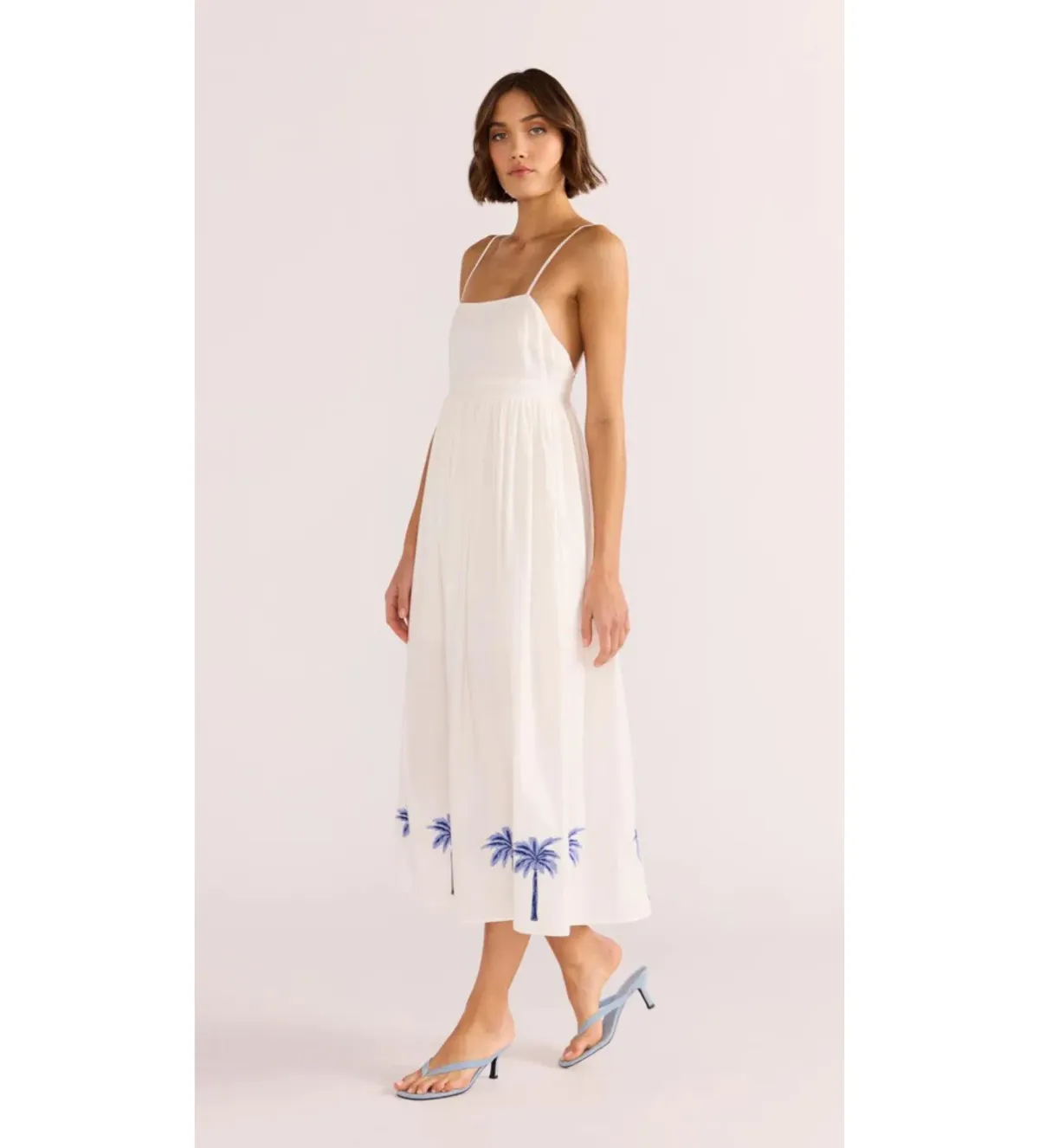 Minkpink Isadora Embroidered Midi Dress White Size 6 for rent on The Volte - main image