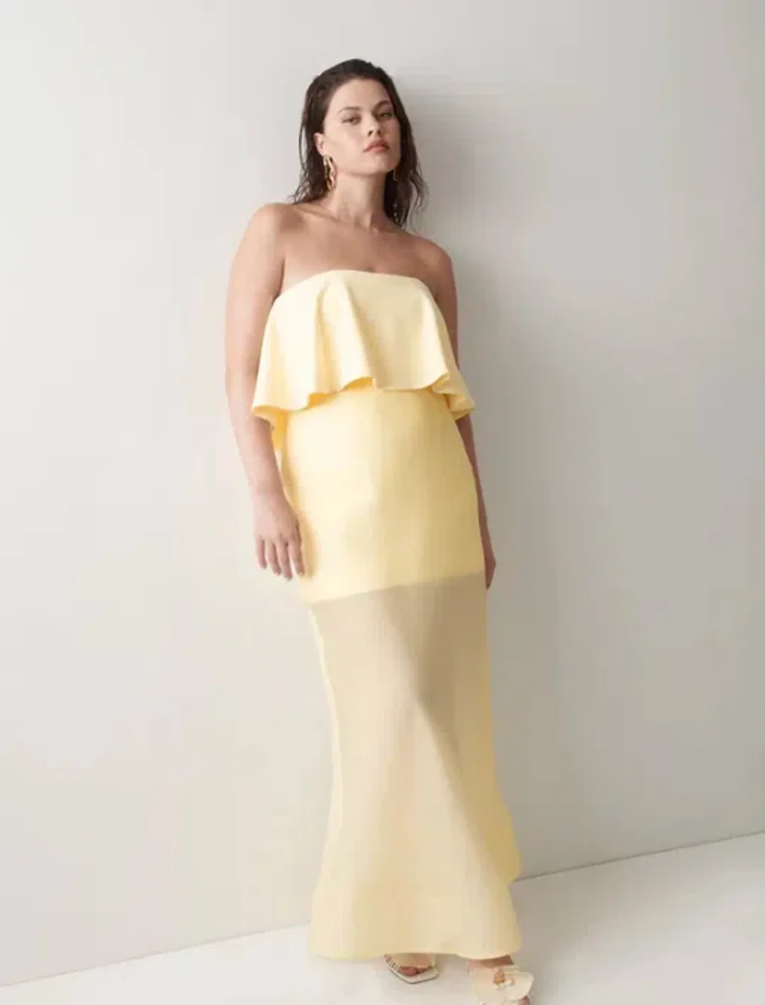 Sheike Gemini Dress Yellow Size 14  for rent on The Volte - main image