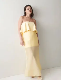 Sheike Gemini Dress Yellow Size 14  for rent on The Volte - image 1