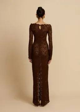 Arcina Ori Monet Maxi Dress Chocolate Brown Size AU 8 for rent on The Volte - image 2
