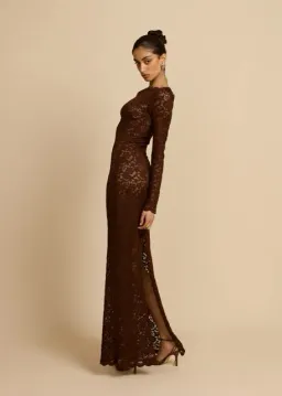 Arcina Ori Monet Maxi Dress Chocolate Brown Size AU 8 for rent on The Volte - image 9