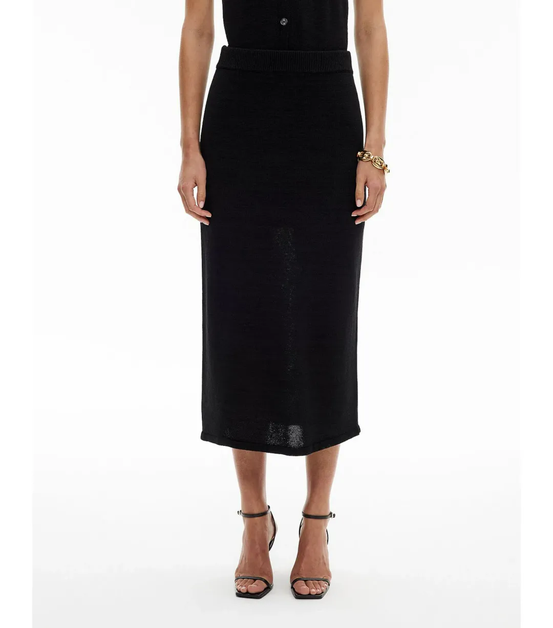 Witchery Knit Maxi Skirt Black Size  for rent on The Volte - main image