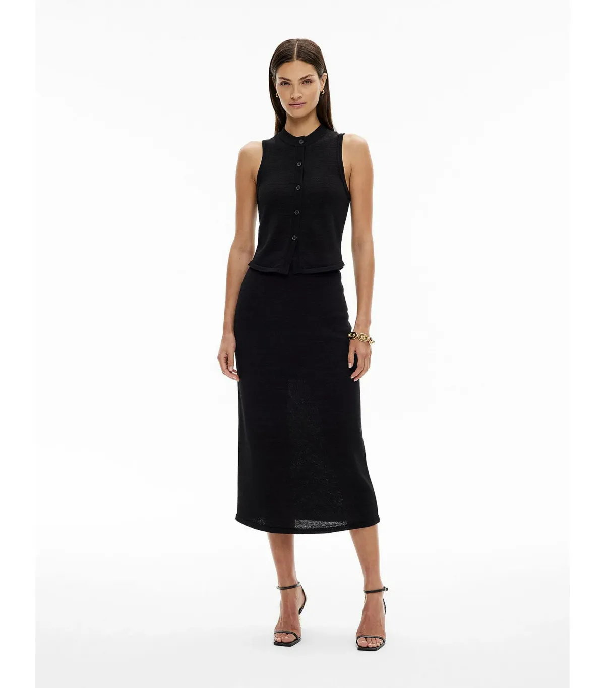 Witchery Knit Maxi Skirt Black Size  for rent on The Volte - main image