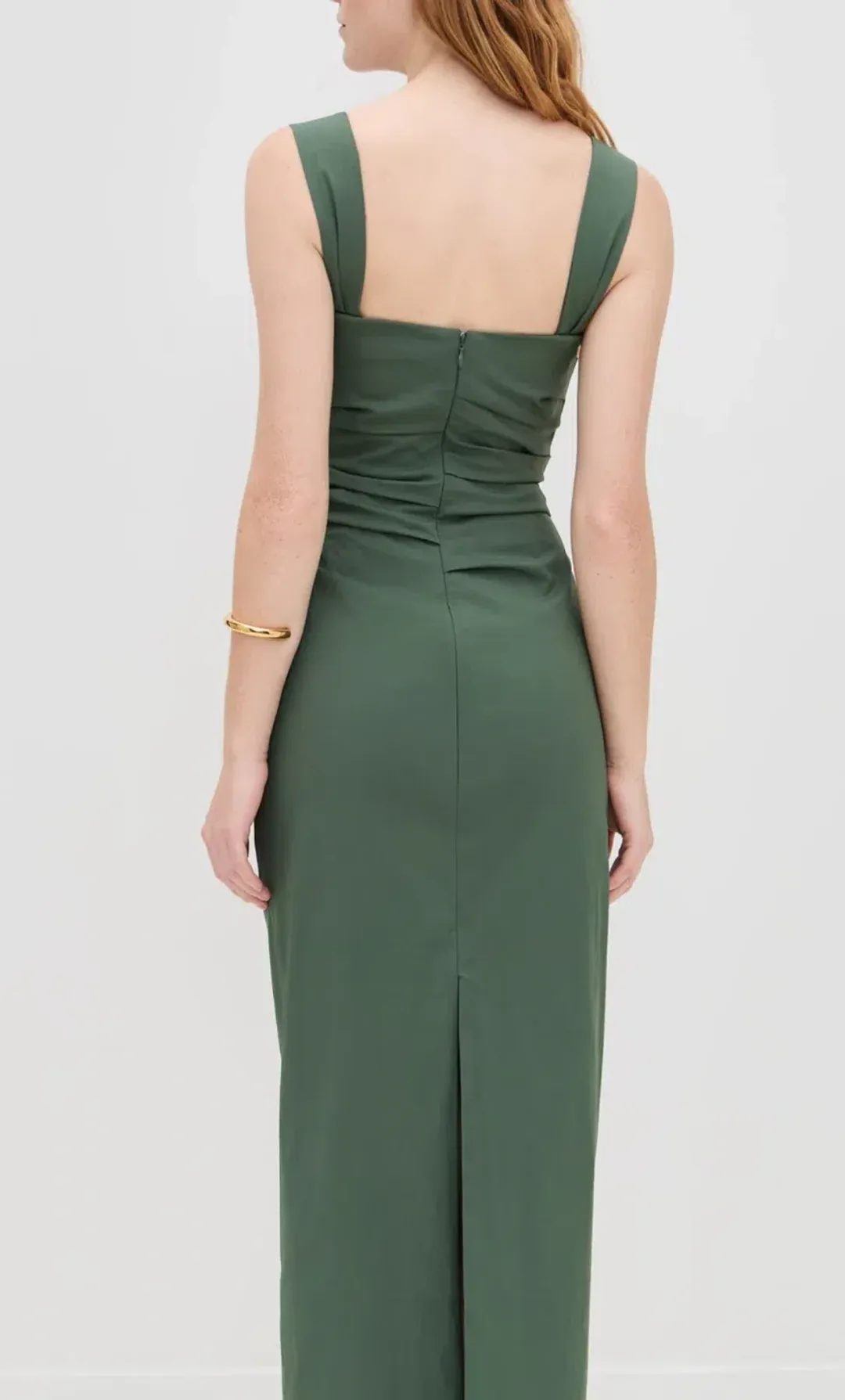 Sir the Label Florent Balconette Maxi Dress Forest Green Size 10/M for rent on The Volte - main image
