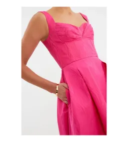Rebecca Vallance Lyla Midi Dress Hot Pink Size 10 for rent on The Volte - image 4