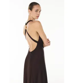 Manning Cartell Charmed Cowl Slip Maxi Dress in Dark Chocolate Brown AU 6  for rent on The Volte - image 4