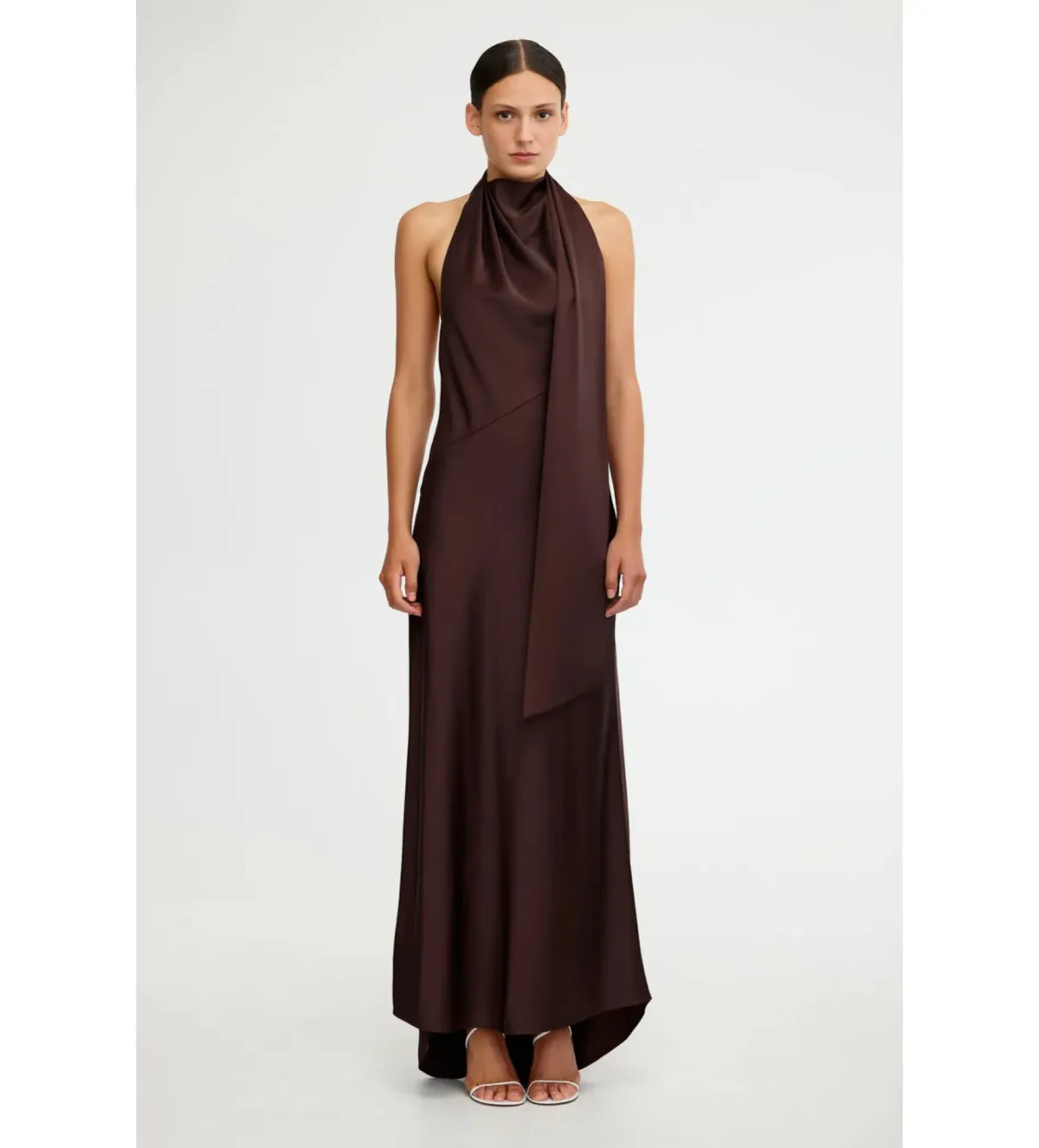 Significant Other Adriana Halter Gown Chocolate Size 6 for rent on The Volte - main image