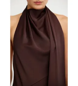 Significant Other Adriana Halter Gown Chocolate Size 6 for rent on The Volte - image 2