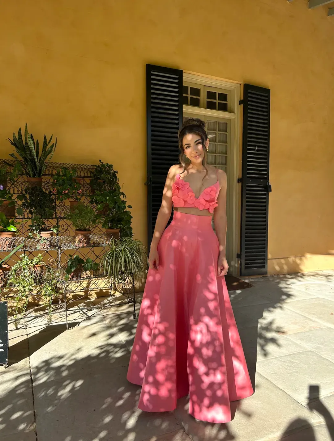 Acler Isla Set Maxi Skirt in Pink Rose Size AU 6 for rent on The Volte - main image