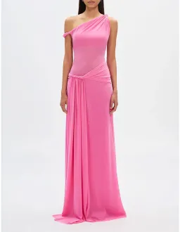 Misha Sisal Mesh Maxi Dress Orchid Pink Size 8  for rent on The Volte - image 1