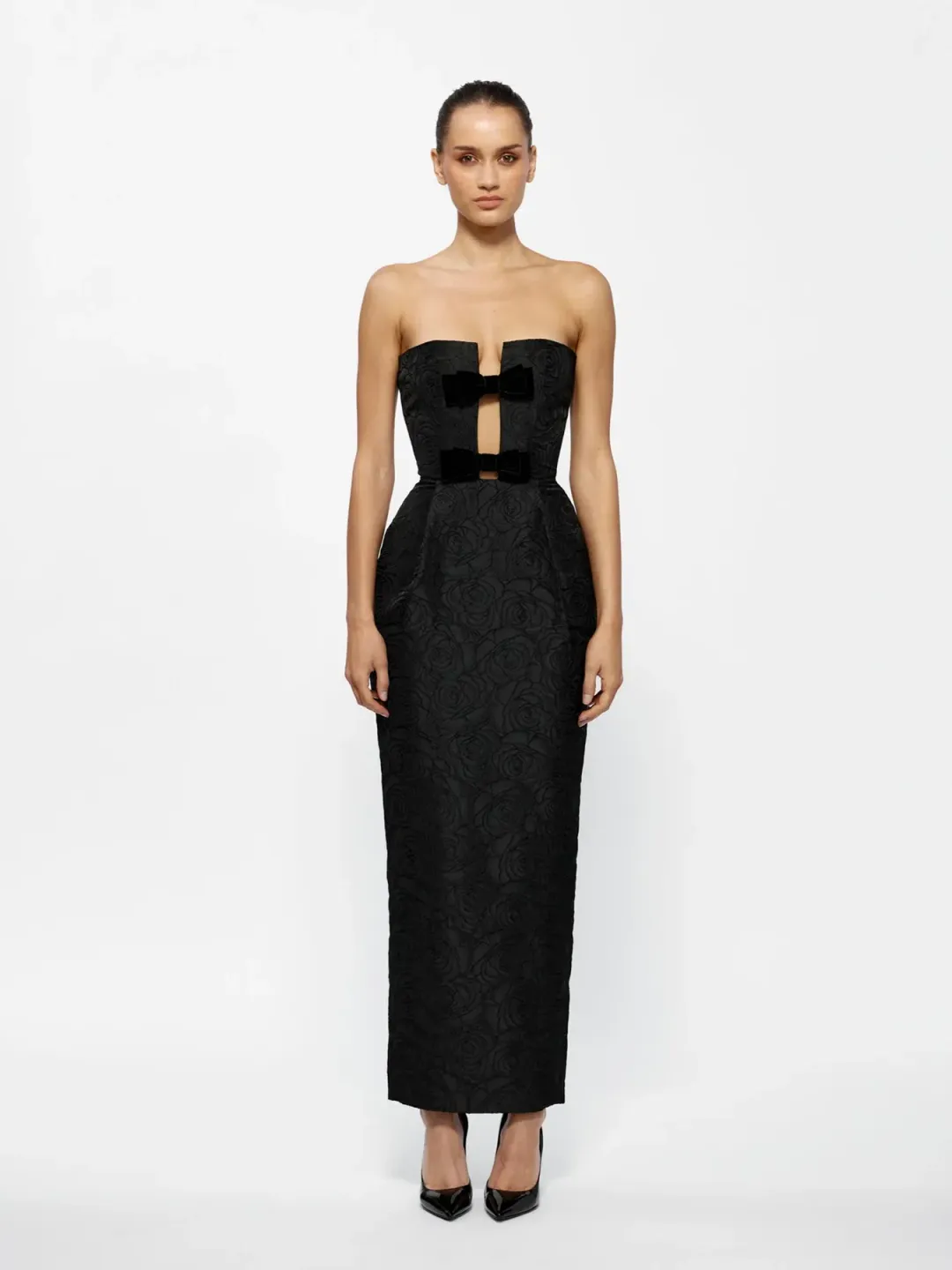 Effie Kats Kiera Gown Black Size 10 for rent on The Volte - main image