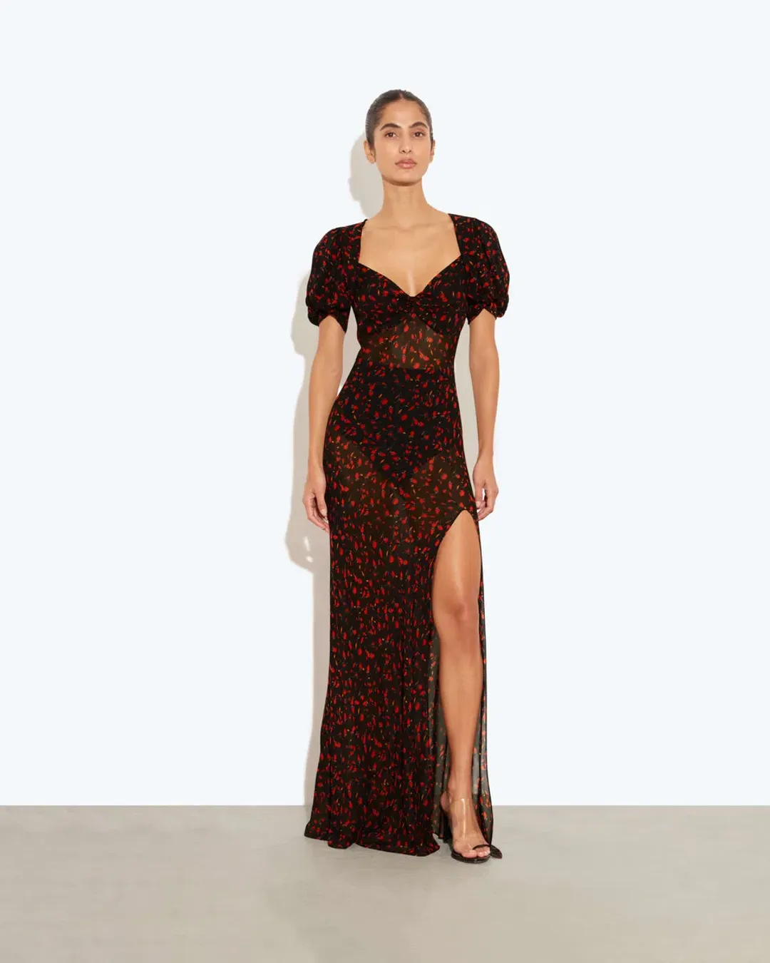 Rat & Boa Magnolia Floral Dress Black Floral Size XS/AU 6 for rent on The Volte - main image