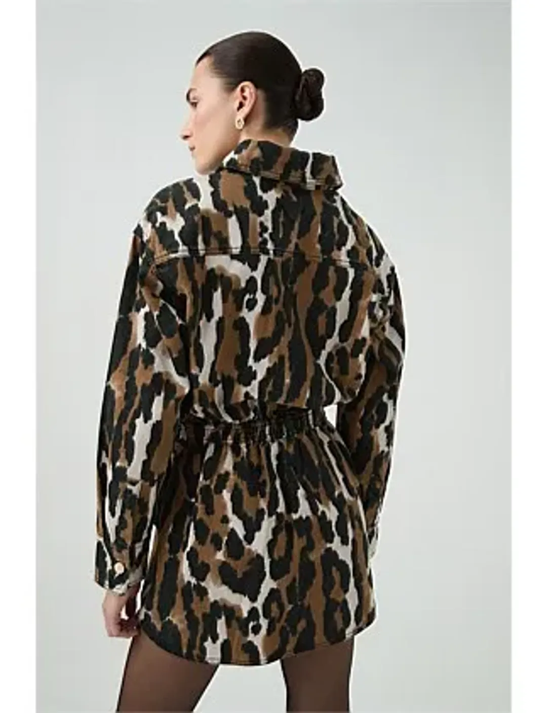 Aje Sienna Shirt Dress Animal Print Size 6 for rent on The Volte - main image