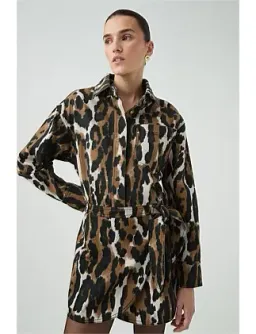 Aje Sienna Shirt Dress Animal Print Size 6 for rent on The Volte - image 2