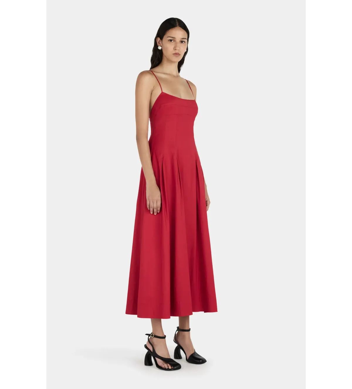 Hansen And Gretel  Carlotta Midi Dress Samba Red Size Au 10 for rent on The Volte - main image
