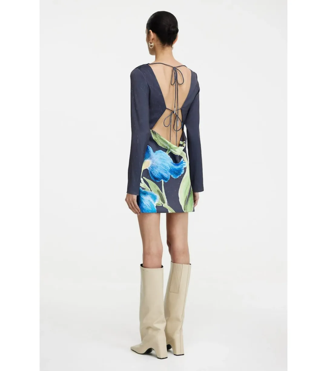Significant Other The Merida Mini Dress in Midnight Botanic Size AU 8 for rent on The Volte - main image