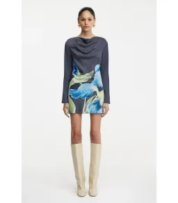 Significant Other The Merida Mini Dress in Midnight Botanic Size AU 8 for rent on The Volte - image 1