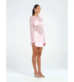 Benni Oskar Mini Dress in Baby Pink Size 6 for rent on The Volte - image 2