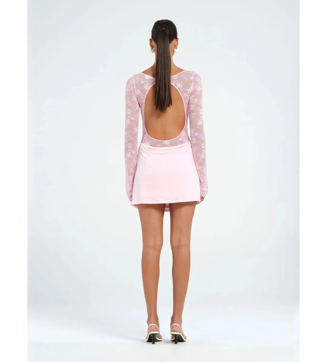 Benni Oskar Mini Dress in Baby Pink Size 6 for rent on The Volte - main image