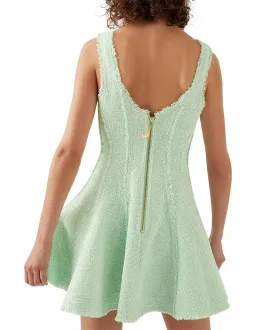 Aje Anais Boucle Mini Dress Mint Green Size 6  for rent on The Volte - image 3