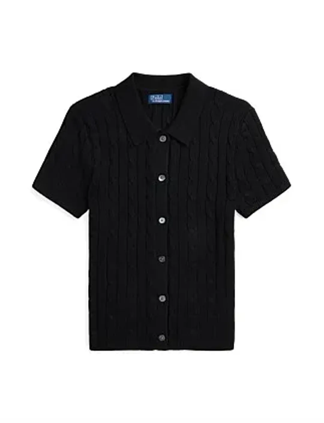 Ralph Lauren Cable-knit Polo Cardigan Black  for rent on The Volte - main image