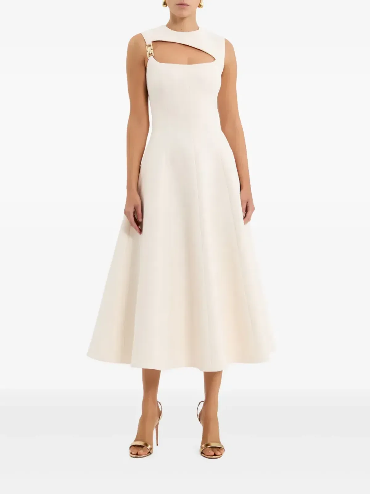 Rebecca Vallance Freyja Midi Dress White Size AU 8 for rent on The Volte - main image