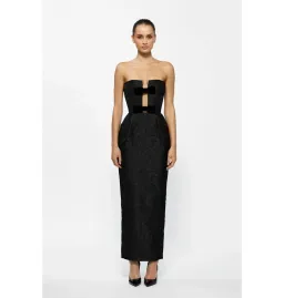 Effie Kats Kiera Midi Dress Black Size 10 for rent on The Volte - image 1