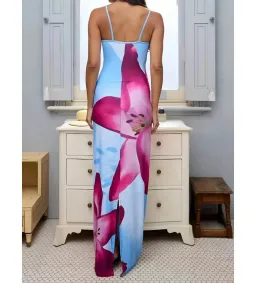 With Harper Lu Slip Maxi Dress Sky Lily Floral Size L AU 12 for rent on The Volte - image 4