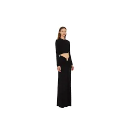 Christopher Esber Bezel Quartz Ruched Skirt Black Size 8 for rent on The Volte - image 2