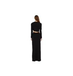 Christopher Esber Bezel Quartz Ruched Skirt Black Size 8 for rent on The Volte - image 3