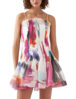 Aje Celestial Pleated Mini Dress Multi Size 8 for rent on The Volte - image 2