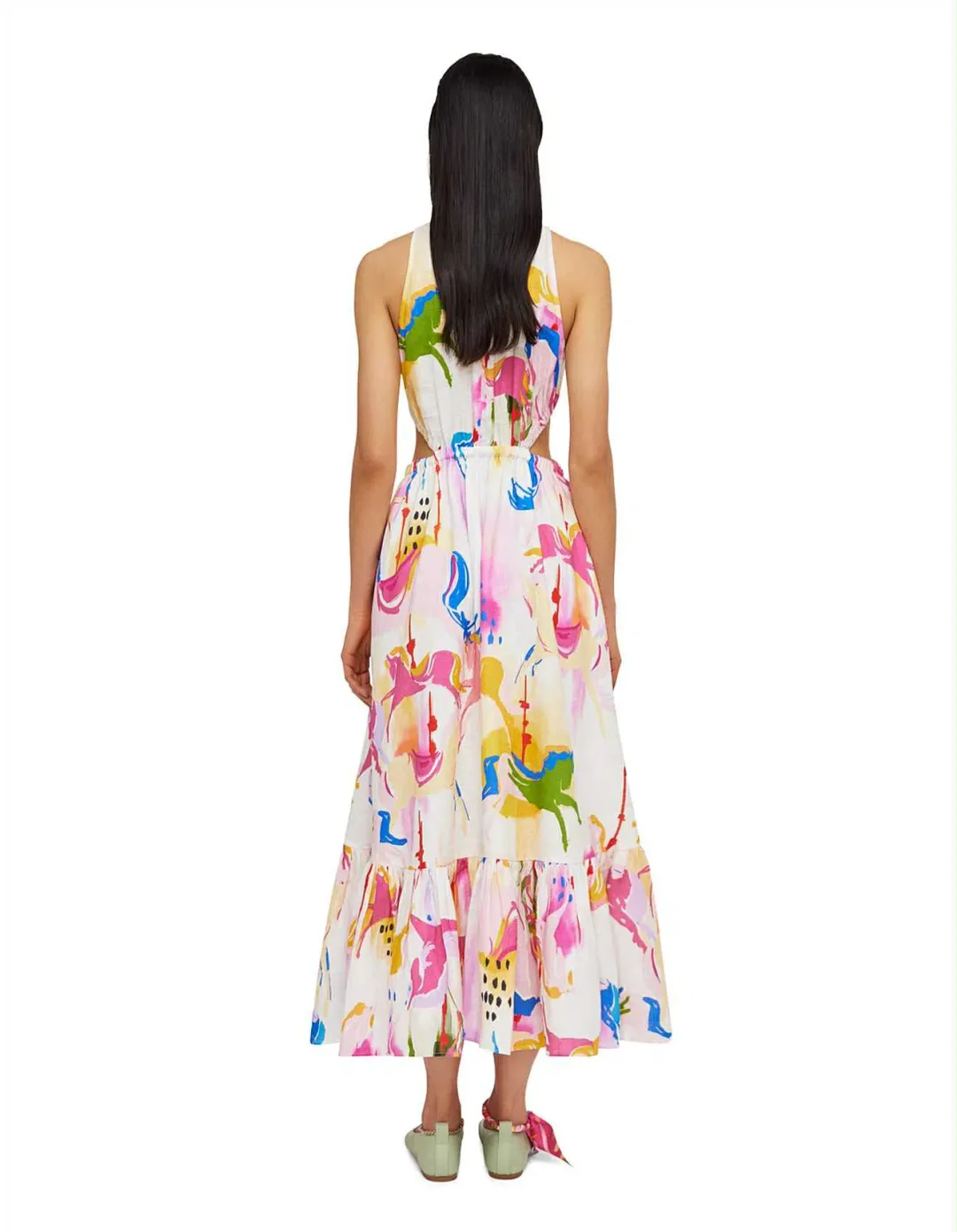 Leo Lin Carousel cut out maxi dress size 8 for rent on The Volte - main image