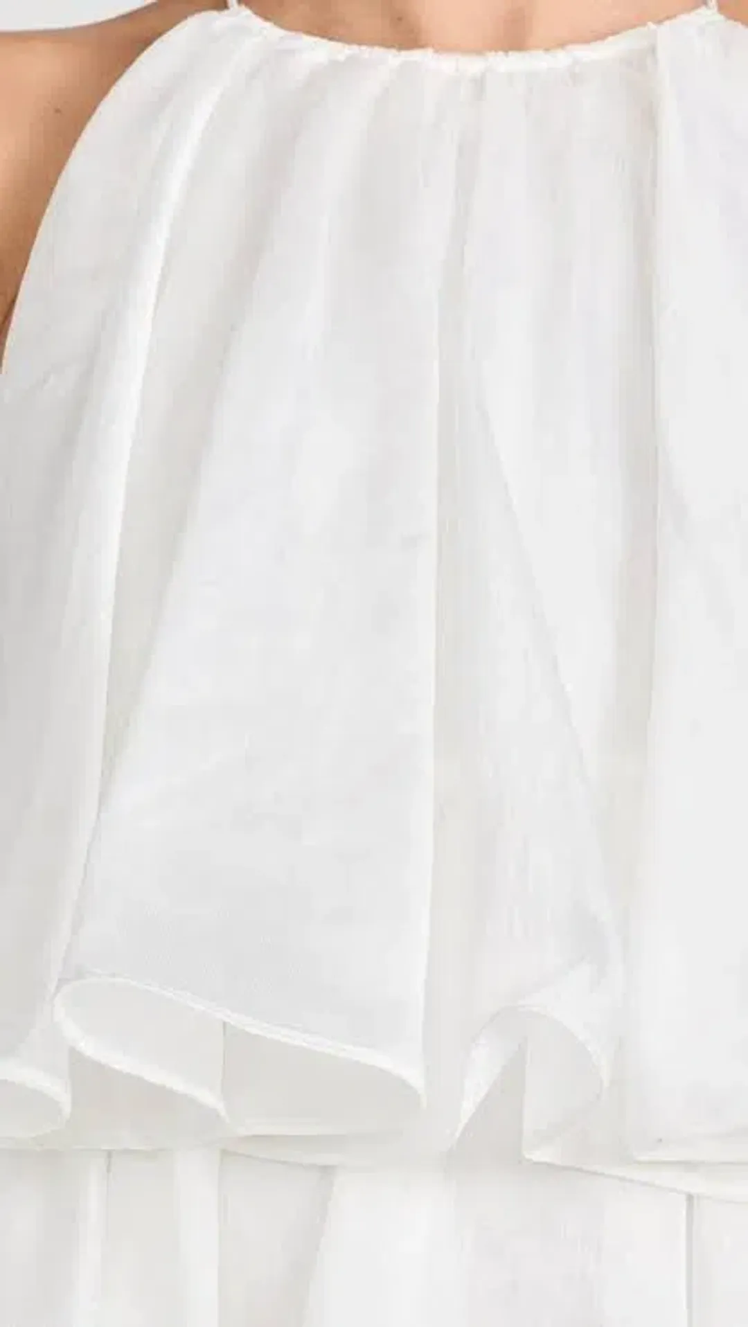 Aje Claudia Halterneck Tiered Mini Dress in White Size 8 for rent on The Volte - main image