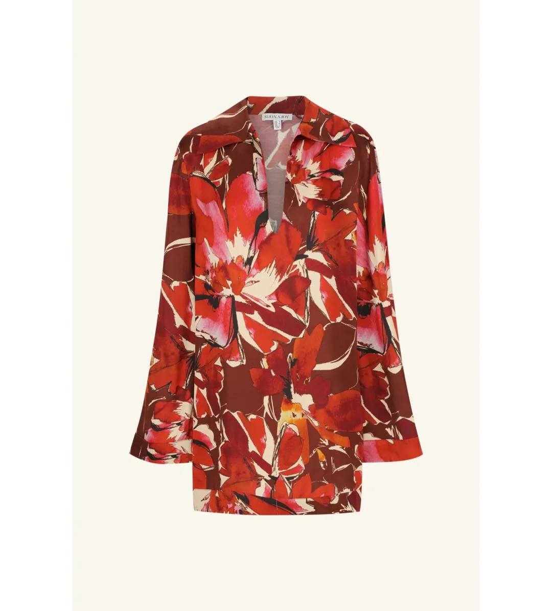 Shona Joy Nolita Shift Mini Dress Rosewood Floral One Size 6/XS for rent on The Volte - main image