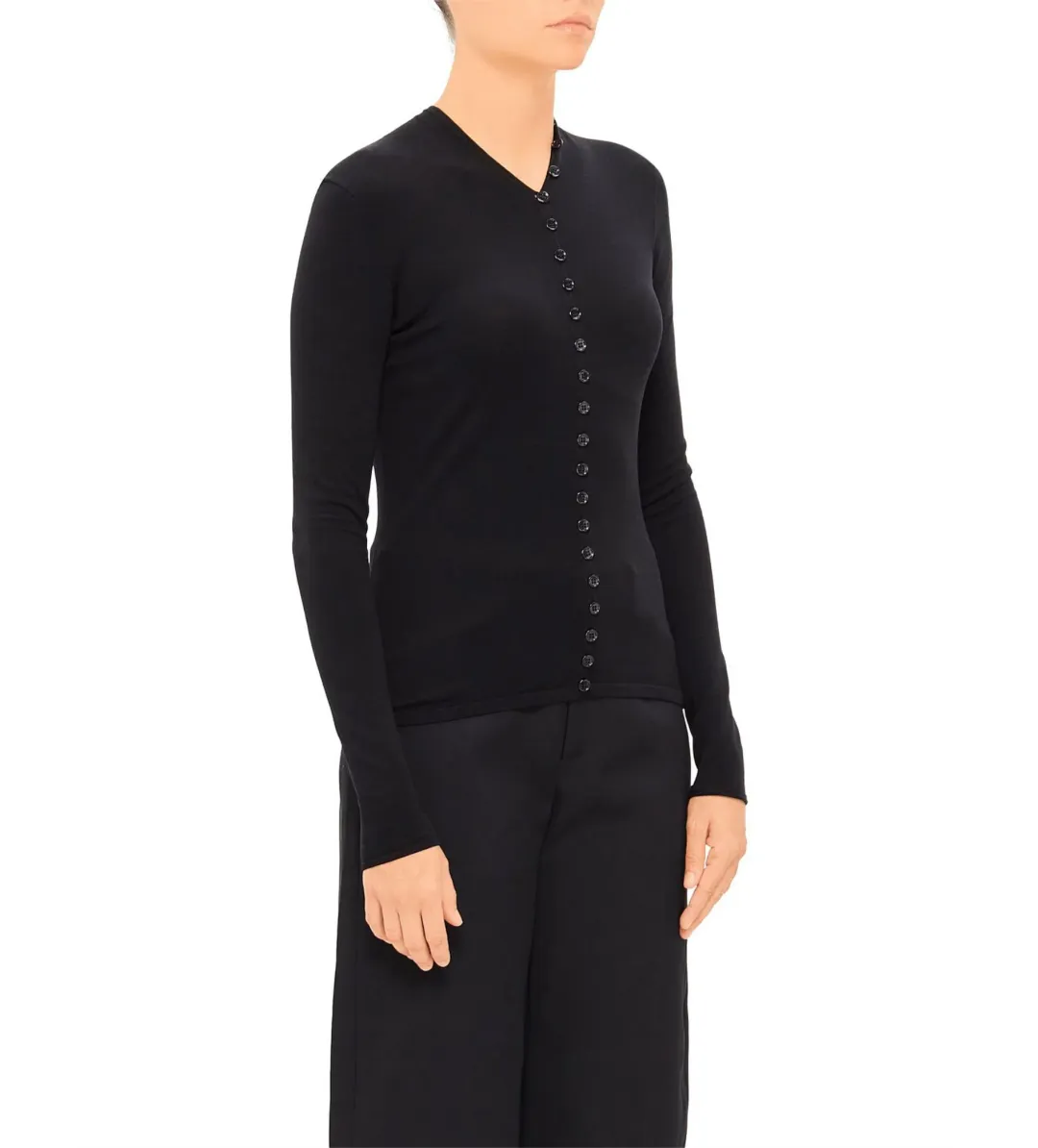 Alexander Wang Long Sleeve High Neck Cardigan Black One Size for rent on The Volte - main image