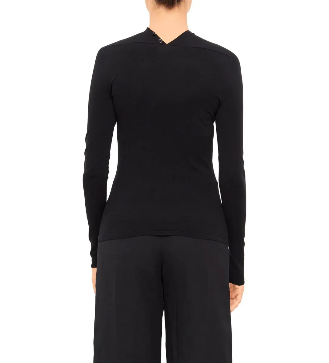 Alexander Wang Long Sleeve High Neck Cardigan Black One Size for rent on The Volte - main image