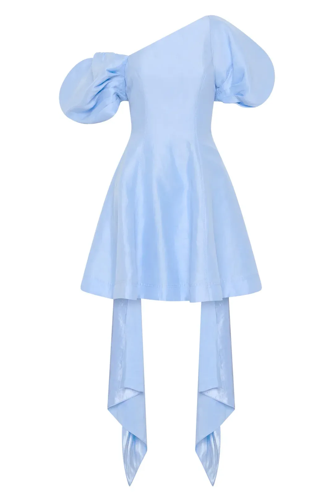 AJE Arista Tulip Sleeve Mini Dress Powder Blue Size 16 for rent on The Volte - main image