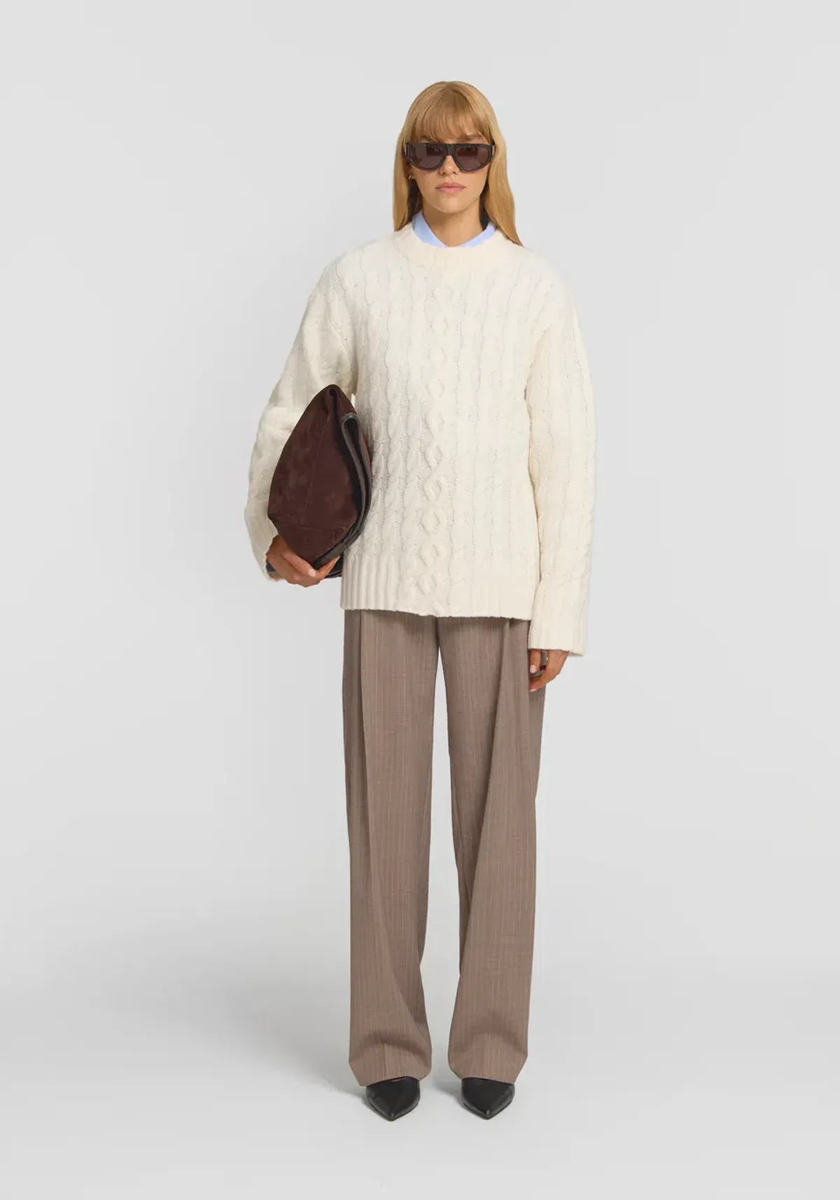 Victoria & Woods Delaware Knit in White One Size  for rent on The Volte - main image
