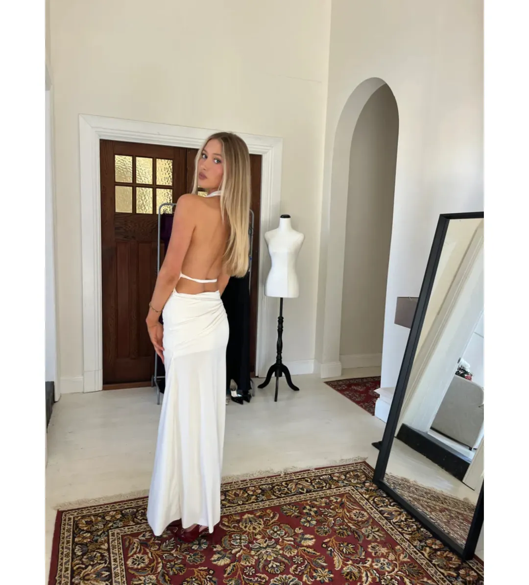 Lamarie Nadia Maxi Dress in Ivory White Size AU 8 for rent on The Volte - main image