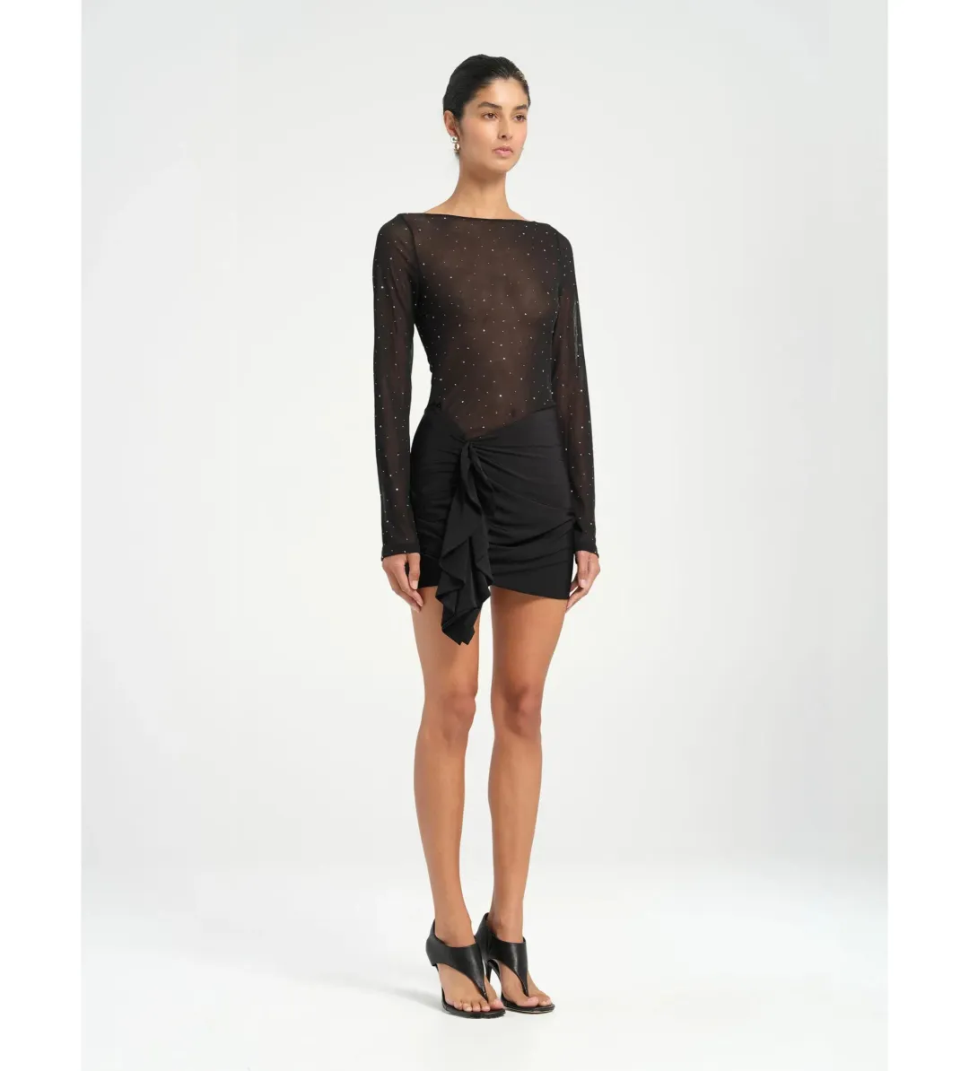 Benni Faris Mini Dress Black Size AU 8 for rent on The Volte - main image