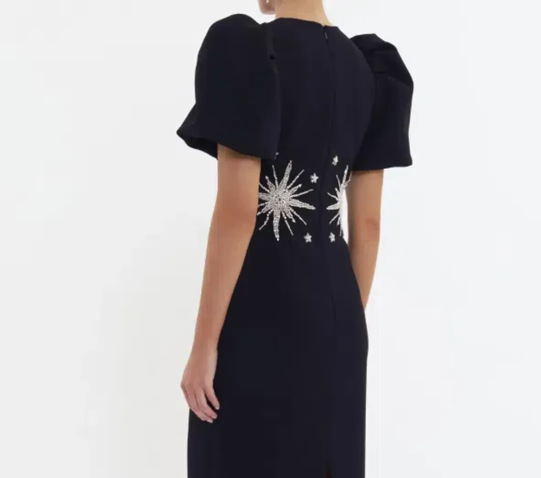 Rebecca Vallance Estella Mini Dress Black/Beaded Size 6 for rent on The Volte - main image