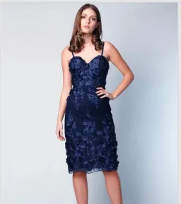 Grace & Hart Rosetta Midi Dress in Navy Size 12 for rent on The Volte - image 1