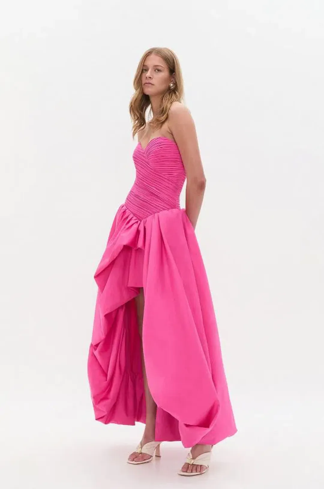 Aje Estelle Gown Cerise Maxi Pink Size AU 6 for rent on The Volte - main image