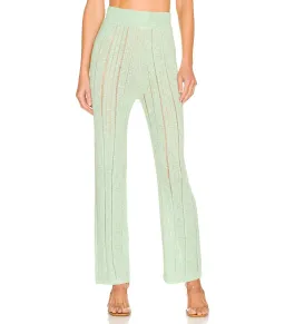 Cult Gaia Lotus Knit Top S / AU 8 and Laurel Knit Pant Size M / AU 10 Set in Aloe  for rent on The Volte - image 4