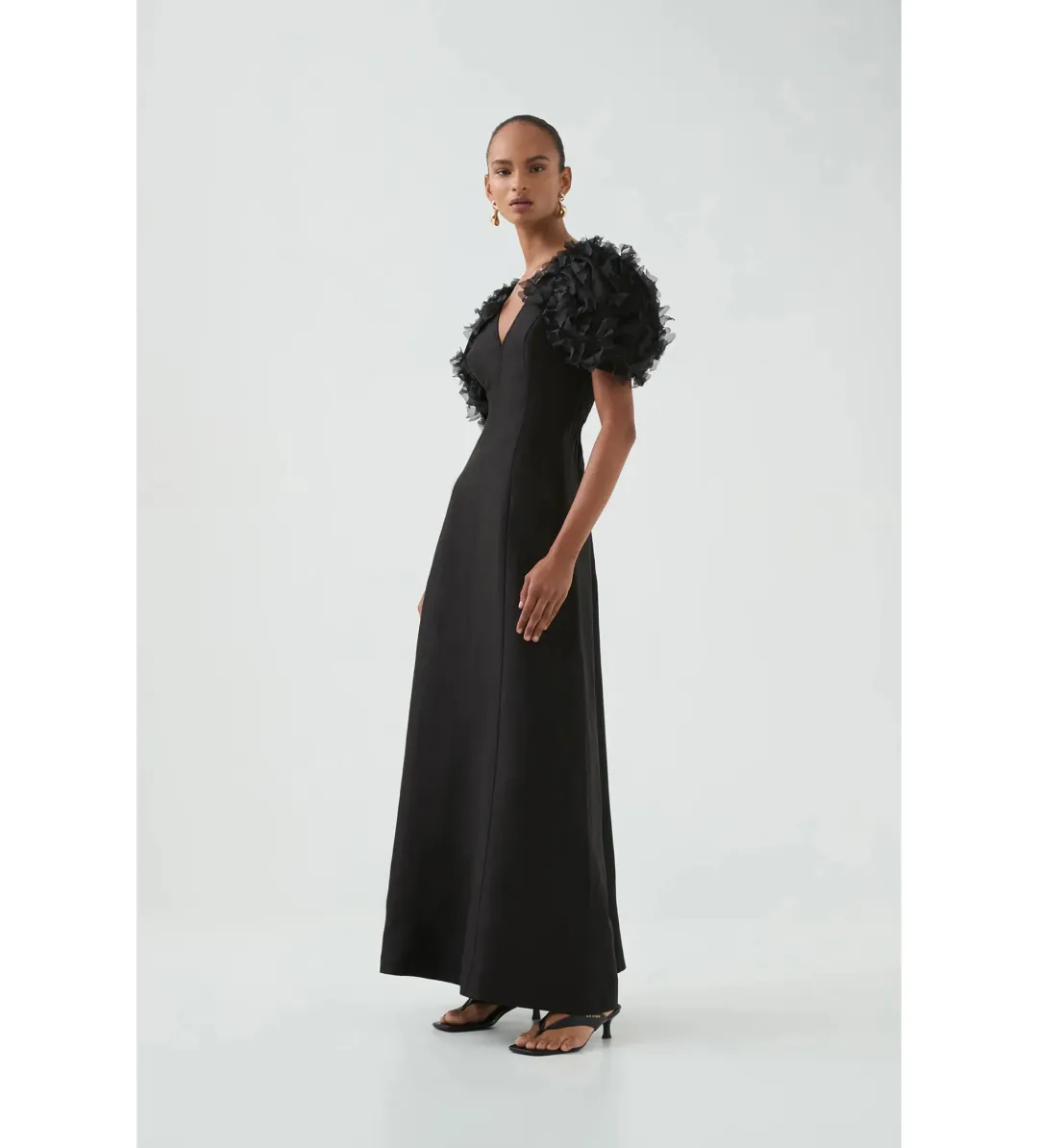 Aje Muse Midi Dress in Black AU 6 for rent on The Volte - main image