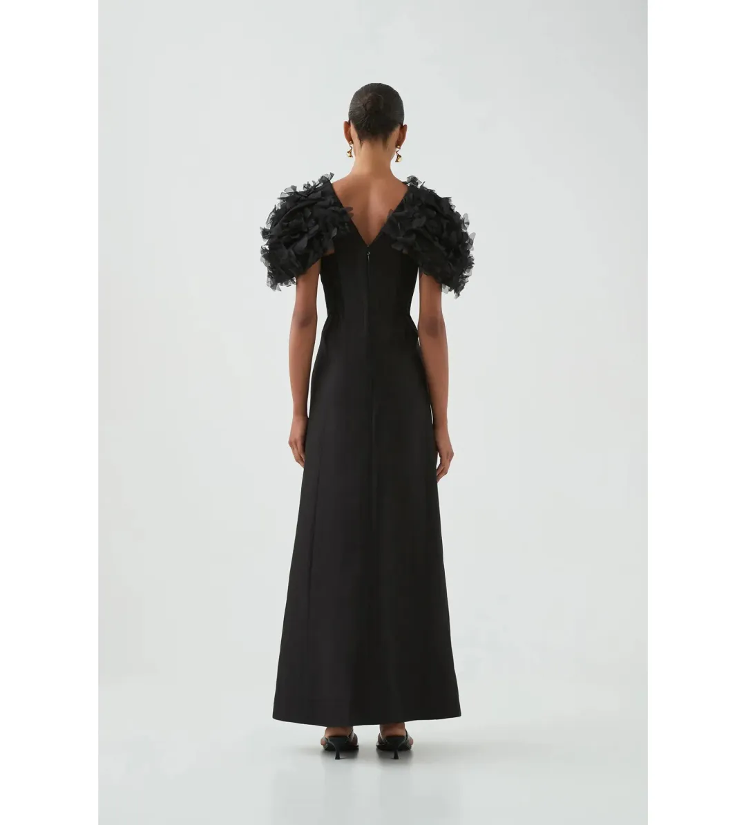 Aje Muse Midi Dress in Black AU 6 for rent on The Volte - main image