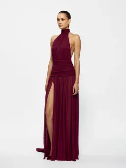 Effie Kats Verity Gown Maxi Dress in Burgundy Size L / AU 12 for rent on The Volte - image 2