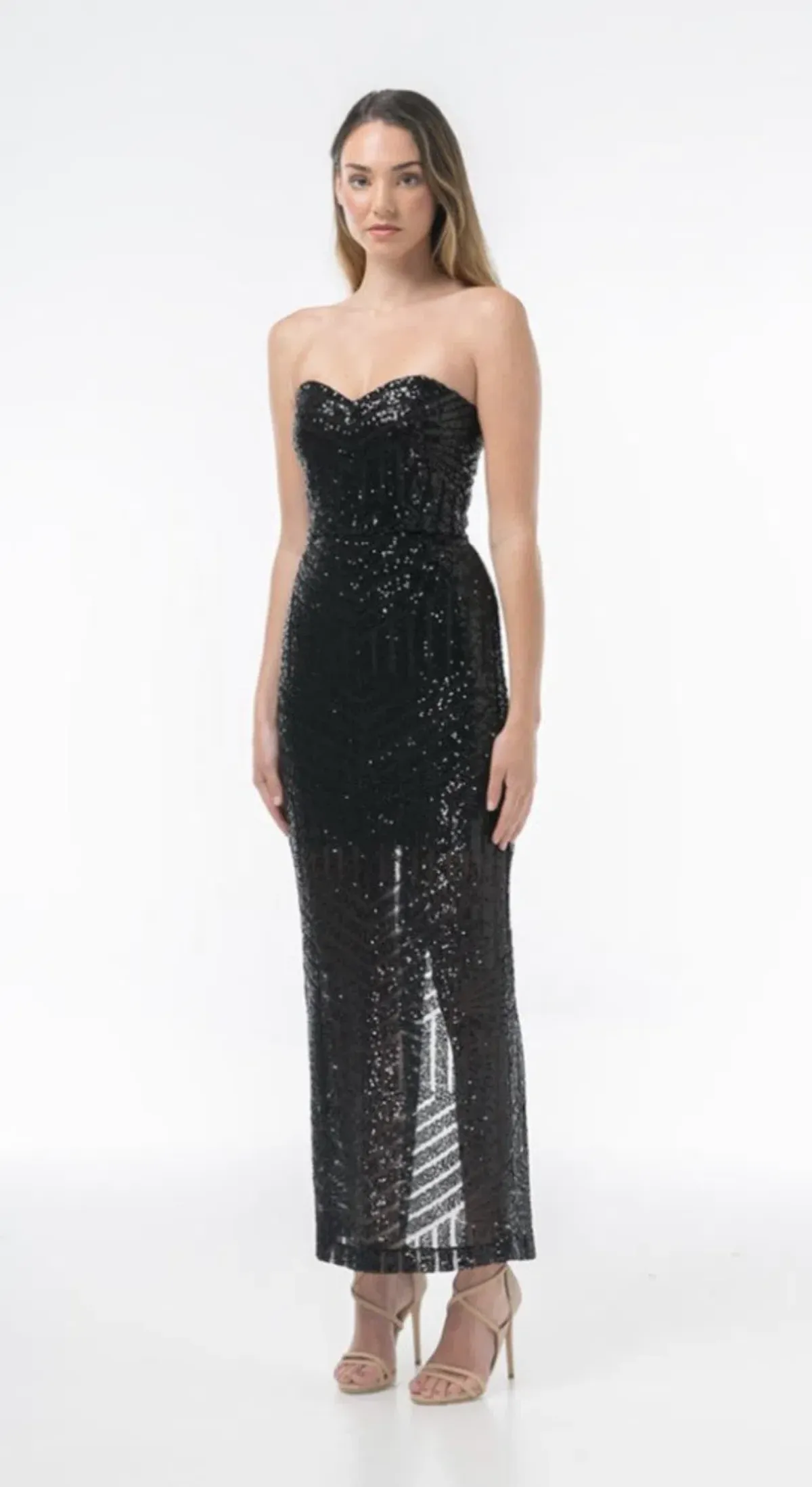 Pilgrim Sequins Black Dress Size 6 for rent on The Volte - main image