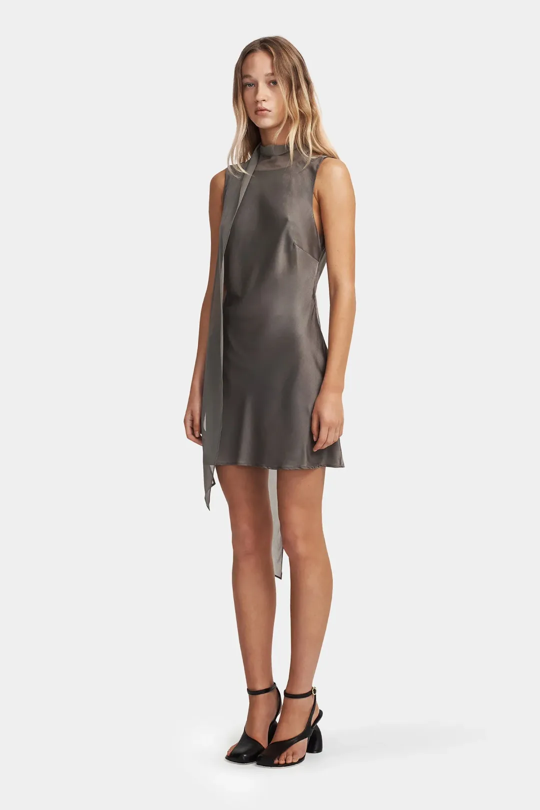 Hansen & Gretel Suki Mini Dress Dusty Olive Size 8 for rent on The Volte - main image